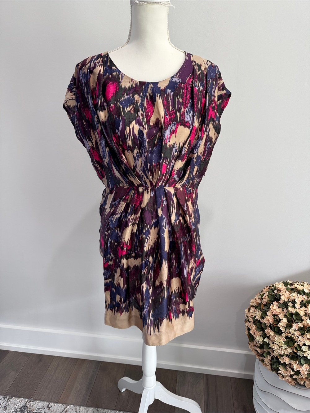 Twelfth Street by Cynthia Vincent Abstract Print Silk Dress Sz S